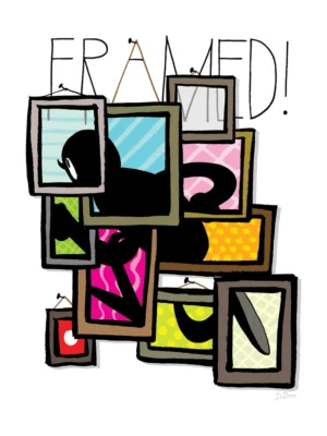 Playful Pop Art Silhouette Print ( Instant Download )